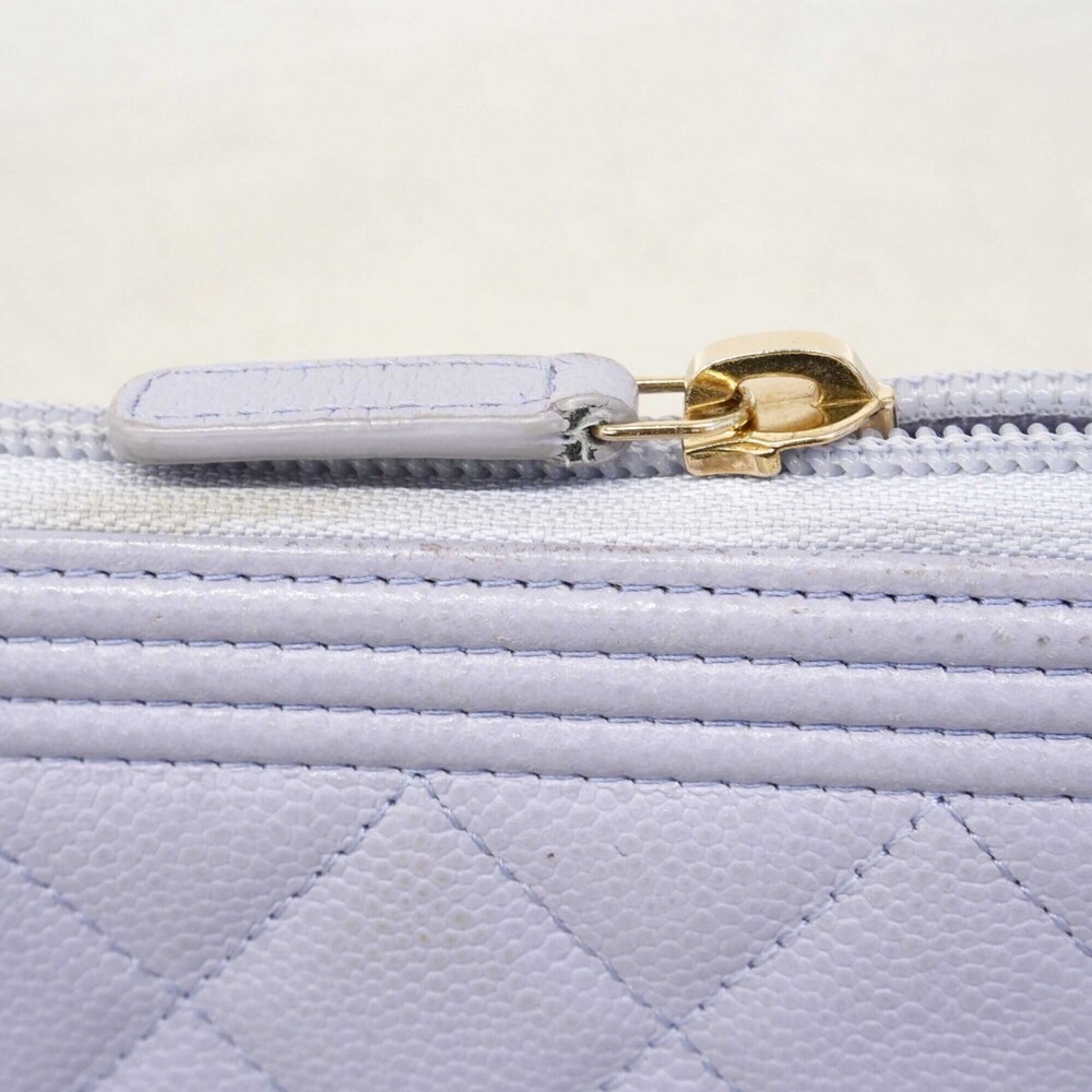 CHANEL Authentic Purple Caviar Leather Wallet - Picture 8 of 10